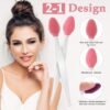 71sjHHrERxL._SL1500_.jpg 5 Pcs Lip Scrub Brush Double-Sided Silicone Exfoliating Tool Mini Soft Lip Brush Cleaner for Men Women lightening dark lips Smoother Fuller Lip Appearance