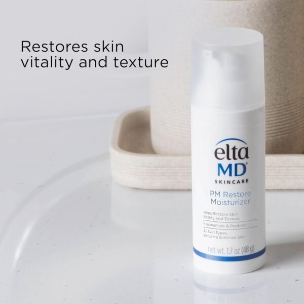 71sy6kTW-L._SL1500_.jpg EltaMD PM Restore Face Moisturizer, Night Moisturizer for Face, Restores Skin Elasticity and Vitality Overnight, Safe For All Skin Types