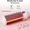 71t1RUlKvtL._AC_SL1500_.jpg K&K 1.5 Inch Ceramic Tourmaline Ionic Curling Brush Volumizer - Hot Brush Creates Root Volume & Loose Curls, Volume Curls, Hair Styling Tool