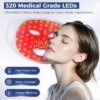 Red Light Therapy for Face, Advanced LED Face Mask Light Therapy, Red Light Therapy Mask - Red, Blue & Infrared Light Therapy for Acne, Wrinkles & Skin Rejuvenation | Enhanced Eye Protection