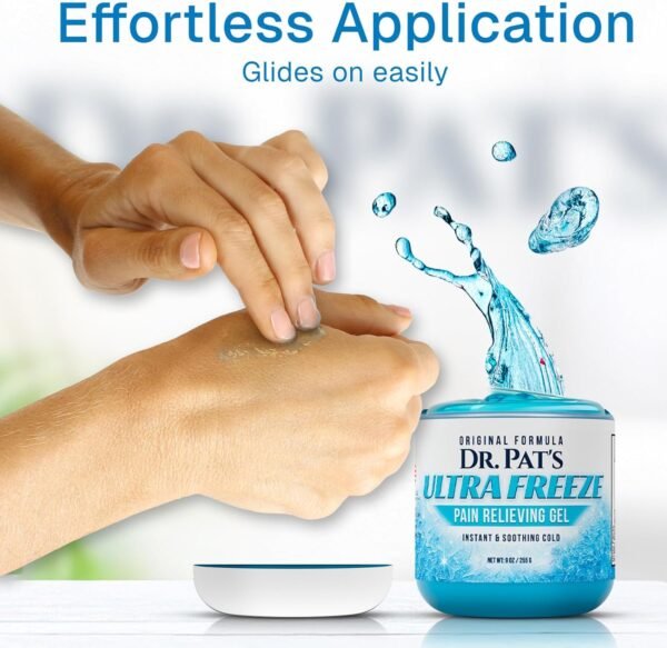 Dr Pat's Pain Relief Cream (9oz) - Muscle Rub Gel for Arthritis, Neuropathy, Foot & Joint - Cooling Sports Massage for Back, Shoulder & Knee - Menthol Analgesic for Neck & Body