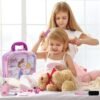 71tFlZRw5KL._AC_SL1500_.jpg Gifts2U Girls Beauty Salon Set, 23 Pcs Kids Beauty Salon Toy Kit Pretend Hair Styling Set for Girls with Blow Dryer, Barber Costume Apron, Scissors and Stylist Accessories