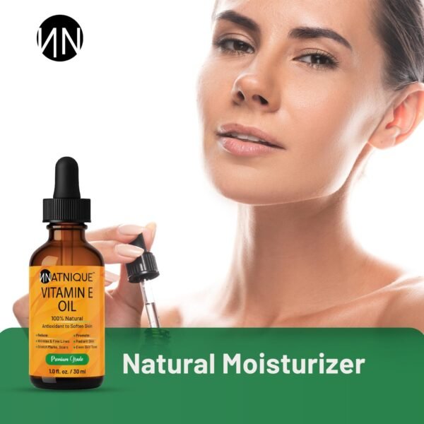 71tINJAe05L._AC_SL1500_.jpg Vitamin E Oil 1oz 100% Natural for Nails, Hair, Face, Eyebrows, Eyelashes, and Body. Non-GMO, Natural D-Alpha Tocopherol. for Nail Growth, and Vitamin E for Skin