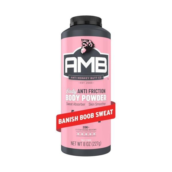 Anti Monkey Butt Body Powder for Women - Talc-Free, Anti-Chafing, Odor Control, & Sweat-Absorbing Powder for Foot, Inner Thighs, & Full Body - with Calamine - Hypoallergenic Formula - 8 oz