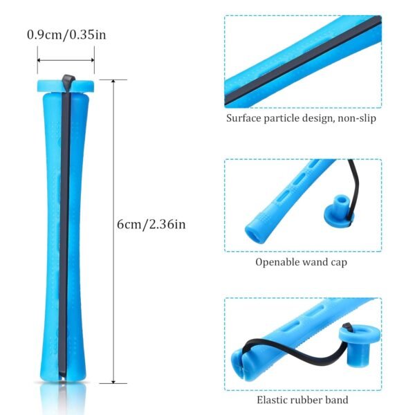 71tRk-hSd-L._SL1500_.jpg WILLBOND 60 Pcs Perm Rods Natural Long Short Hair Perm Rods with Elastic Rubber Band Non Slip Plastic Perming Cold Wave Kit for Women Hairdressing Styling Tool(0.35 Inch,Blue)