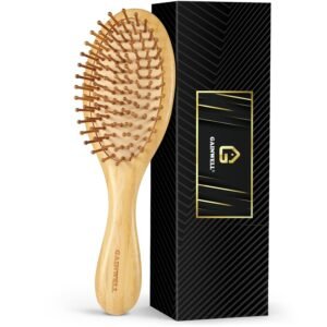 71tc3gR1BPL._SL1500_.jpg Bamboo Hair Brush for Hair Growth, Natural Bamboo Bristles Detangling Wooden Paddle Hairbrush for Massaging Scalp, for Women Men and Kids, for All Hair Types, with Ergonomic handle