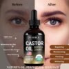 71thSkR7jLL._SL1500_.jpg Organic Castor Oil for Eyelashes, Eyebrows, Hair & Face – Cold Pressed Hexane Free 100% Pure Aceite De Ricino Organico, Lash & Brow Serum with Refillable Mascara Tube (unfilled), 1oz Glass Bottle