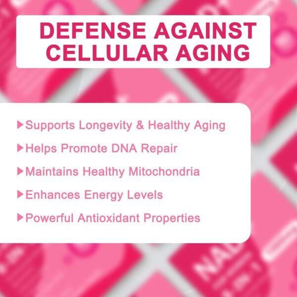 NAD Supplements for Women - with Nicotinamide Riboside & Resveratrol & CoQ10, 8-in-1 NAD+ Supplement for Anti-Aging, Boosts Cellular Energy, Focus- 90 Capsules