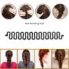 71tyRzw0O0S._SL1500_.jpg Hair Bun Maker Ponytail Makers, Hair Design Styling Tool Set Hair Braiding Tools, Topsy Tail Hair Styling Tool, Topsy Hair Tail Tool with Hair Combs, Hair Twist Styling Kit French Twist Braiding