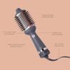 71u0KhHQa6L._SL1500_.jpg Hairitage Volumizing One Step Blow Dry Brush + Hair Dryer for Curling + Straightening - Ceramic Tourmaline Blowout Brush + Volumizer - Hair Styler for Smooth Shiny, Frizz-Free Styles - Matte Grey