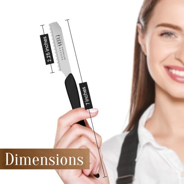 71u2VSMsPOL._SL1500_.jpg Facón Hair Razors for Cutting Hair - Professional Hair Styling Razor Kit with 11 Replacement Blades, Stainless Steel Hair Cutting Tool for Salon & Home, Premium Hair Thinning Texturizing Faether Razor
