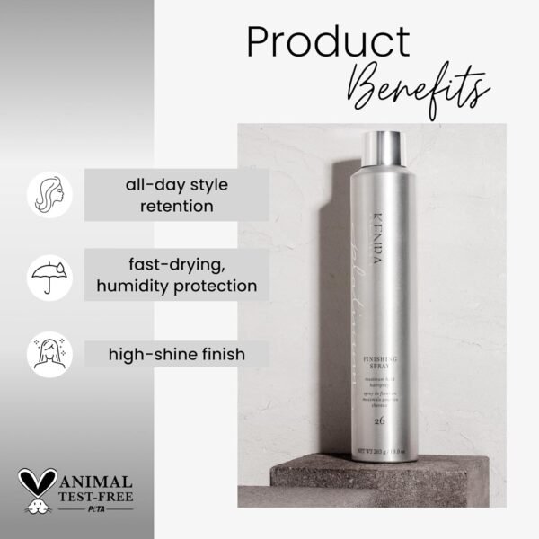 Kenra Professional Platinum Finishing Spray 26 | Maximum Hold Hairspray | Fast-drying, Non-Flaking, Non-Drying | Humidity-Resistant |All-Day Style Retention |High-Shine Finish |All Hair Types