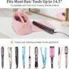 PACKISM Hair Tools Travel Bag - Quilted Twill for Dyson Airwrap & Shark Flexstyle Full Size Kits with Heat Resistant Mat, Fit General Curling Irons/Flat Straighteners - Rose Pink