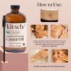 71uEPFo5l1L._SL1500_.jpg Kitsch Organic Castor Oil for Hair Growth - 100% Pure Castor Oil, Organic Cold Pressed Unrefined Glass Bottle for Face, Skin, Lashes, Brows, Scalp, Nails & Belly Button - Hexane Free, USDA - 16 oz
