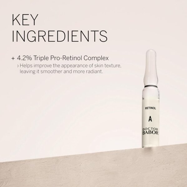 71uHPO8HE8L._SL1500_.jpg DOCTOR BABOR Renewal Ampoules, Serum Concentrate for Face, with Anti-Ageing Effect, Finer and Smoother Skin, Encapsulated Retinol with Bakuchiol and Tripeptide, Vegan Formula, 7 x 2 ml
