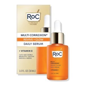 71uK8zLOVxL._SL1500_.jpg RoC Multi Correxion Revive + Glow 10% Active Vitamin C Serum for Face, Daily Anti-Aging Wrinkle and Skin Tone Skin Care Treatment, Brightening Serum, 1 Fluid Ounce