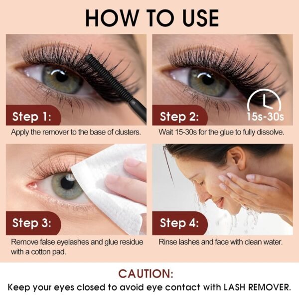 71uaVCTtr9L._SL1500_.jpg Deep Cleansing Cluster Lash Remover, Eyelash Glue Remover for Individual False Lashes, 15s Fast Removal, Safe Ingredients, Cruelty-Free, 0.17 fl oz