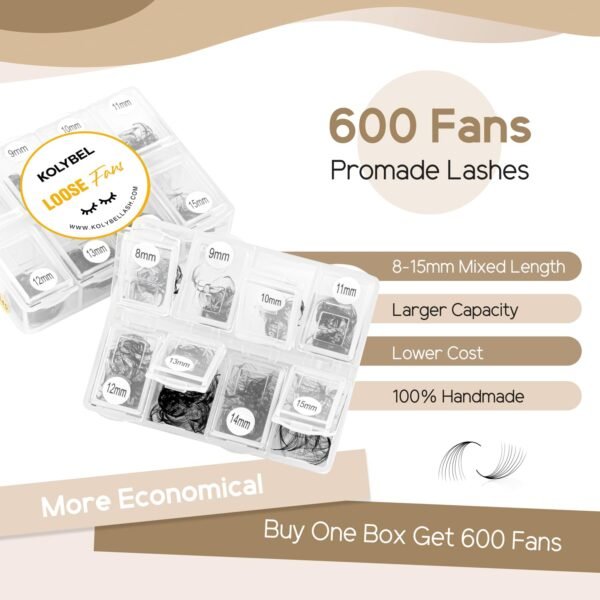 71umFHq3ccL._SL1500_.jpg Premade Lash Fans 600 Fans 10D Handmade Premade Fans Lash Extensions 0.07mm Thickness 8-15mm D Curl Premade Fans Eyelash Extension Middle Stem Promade Lashes Fans (600Fans-10D-0.07D,8-15mm)