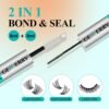 GEMERRY Lash Bond and Seal Waterproof 12ml Lash Cluster Glue for Eyelash Clusters Long Lasting for 72-96 Hours Eyelash Glue for Self Use at Home