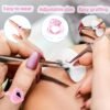 300 Pcs Glue Rings for Eyelash Extensions,Disposable Rings for Lashes Cute Lash Glue Holder Heart Rings Glue Cup Glue Rings Smart Glue Cup,Use for Eyelash Extension Supplies(Pink)
