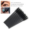 GUMIKE 100 Pcs Disposable Eyelash Mascara Brushes for Eye Lashes Extension Eyebrow and Makeup (Black)