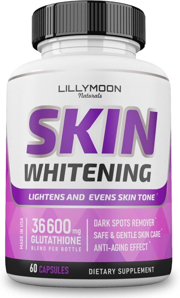 Glutathione Whitening Pills Skin Lightening Pills - Skin Whitening Formula - Glutathione Whitening Skin Pills with Vitamin C - Skin Lightener - Dark Spot Remover - Made in USA