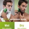 Beard Trimmer for Men: Vacuum Mustache Trimmer IPX7 Waterproof- Rechargeable Electric Beard Cutting Kit with Adjustable Length Comb- Built-in Vacuum for Sideburns, Stubble