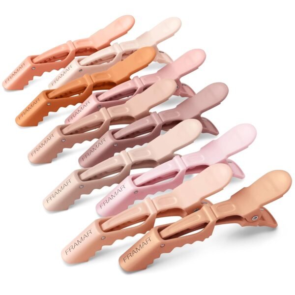 71vUQG2yZL._SL1500_.jpg FRAMAR Neutral Alligator Clips For Hair Styling 10 Pack – Professional Alligator Hair Clips For Women, Hair Clip For Women, Salon Hair Clips For Styling – Firm Hold Without Slipping