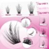 Yawamica Wispy Lash Clusters Natural Eyelash Extension 10-14mm Fluffy Eyelash Clusters CC Curly Individual Lashes Cluster Eyelash Extensions 40D Cluster Lashes 200pcs DIY Lash Extension by Self