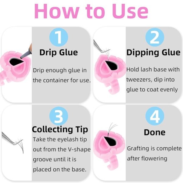 300 Pcs Glue Rings for Eyelash Extensions,Disposable Rings for Lashes Cute Lash Glue Holder Heart Rings Glue Cup Glue Rings Smart Glue Cup,Use for Eyelash Extension Supplies(Pink)