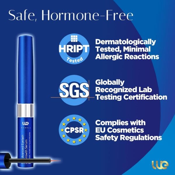 Advanced Eyelash Growth Serum for Lash: Premium Lash Enhancer for Natural Thicker and Longer Lashes – Booster for Enhanced Eyelash Thickness