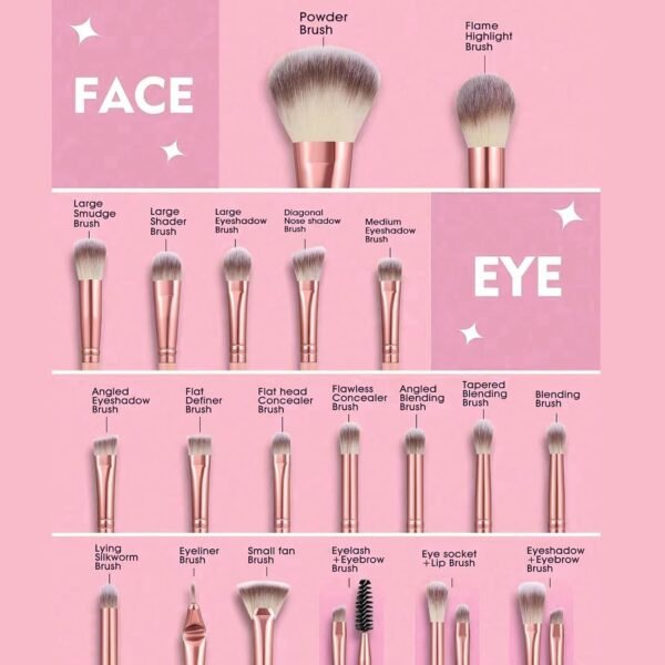 Makeup Brush Set, 42Pcs Makeup Tool Set Premium Synthetic Foundation Powder Concealers Eye Shadows Blush Makeup Brushes Kit with Makeup Sponge, Powder Puffs for Beginner & Professional