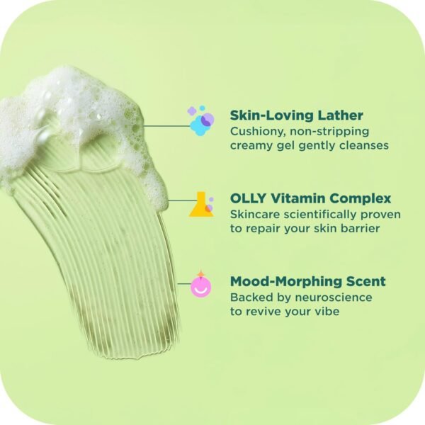 OLLY Revive Body Wash with Magnesium, Electrolytes & Vitamin B12– Nourishing Cleanser for Skin Barrier Repair, Deep Hydration, Refreshing Nerolidew Scent, 17 oz