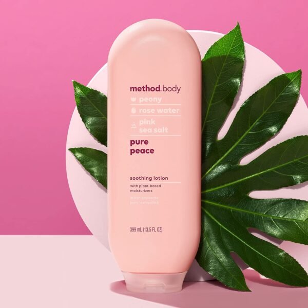 Method Daily Lotion, Pure Peace, Plant-Based Moisturizer for 24 Hours of Hydration, 13.5 Fl Oz (Pack of 1)