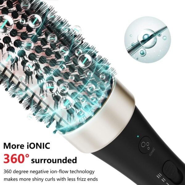71wG2dGgpaL._AC_SL1500_.jpg Ionic Thermal Brush Curling Iron Brush Heat Hair Curling Brush with Ceramic Tourmaline Hair Styler 1.5 Inch Heated Round Hair Brush Dual Voltage Hot Brushes for Volume Hair Curler