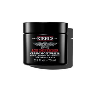 Kiehl's Age Defender Face Cream Moisturizer, Firming & Lifting Anti-Aging Treatment for Men, Gently Exfoliates, Minimizes Look of Fine Lines and Wrinkles, with Capryloyl Salicylic Acid & Caffeine