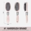 71wUp56H8NL._SL1500_.jpg Conair Velvet Touch oval cushion hair brush - Travel Hairbrush- Detangling - curly or straight styles - detangler brushes - women or men - Blush Pink