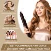 71wYpS9JlFL._AC_SL1500_.jpg Satin Heatless Hair Curler, 16 Piece Set, Overnight Heatless Curls, Not easy to slip Heatless Curling Rod You Can Sleep In, Soft Silk DIY Hair Styling Tools Kit, Silk Bonnet for Sleeping-Brown