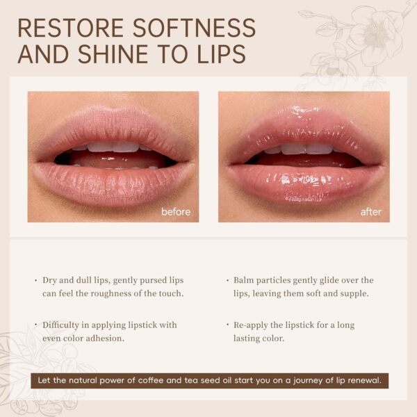 71wZl-JzEHL._SL1500_.jpg Lip Scrub Exfoliator for Cracked and Dark Lips, Exfoliating & Smoothing Dryness Moisturizing Lip Scrubber Coffee&Tea Flavor Lip Balm Care