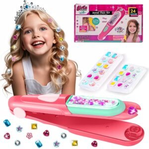 Hair Gem Stamper Kit, Bling Hair Jewels for Girls Toys, Hair Styling Tool with Reusable Shining Diamonds, Birthday Gifts Toys for Girls