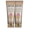 Jergens Natural Glow Self Tanner Body Lotion, Sunless Tanning, Fair to Medium Skin Tone, Daily Moisturizer with Coconut Oil, Vitamin E and Antioxidants, 7.5 Oz, Pack of 2