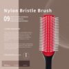 5 Pcs Detangling Brush Set Cushion Nylon Bristle Shampoo Brush Dual Edge Teasing Comb (Black-1)