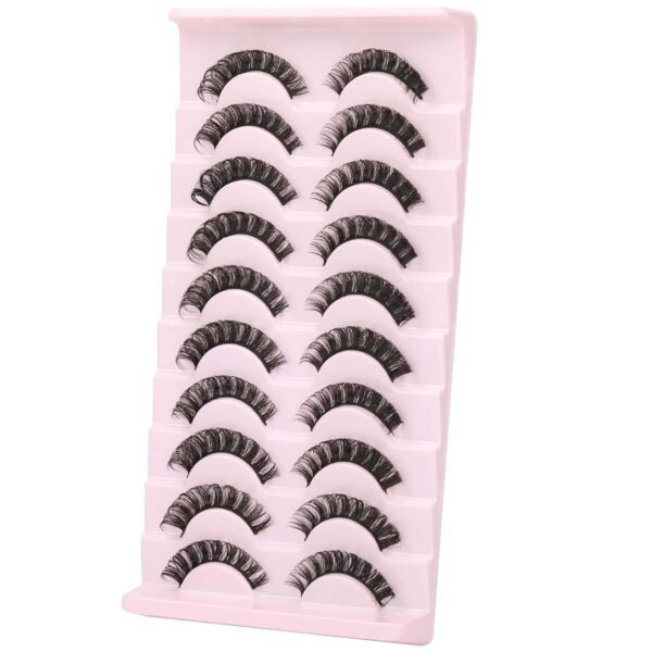 71xzYc1KUL._SL1500_.jpg wiwoseo False Eyelashes Russian Strip Lashes Natural Look Lashes Wispy Volume Russian Lashes 3D Effect Fake Eyelashes 10 Pairs Pack