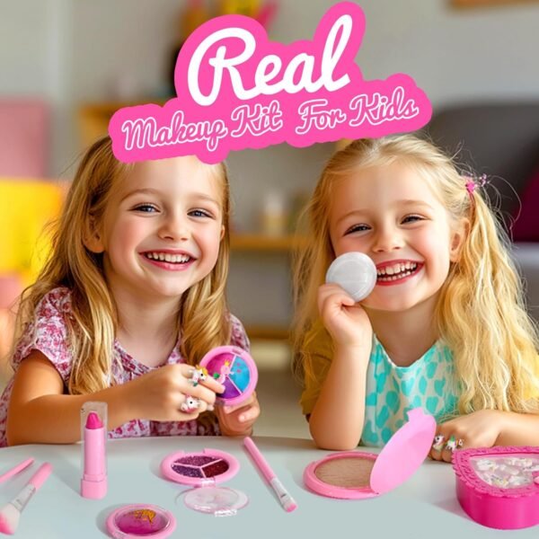 ULOVEME Kids Makeup Sets for Girls 5-8 - Real, Non Toxic, Washable Make Up Toy - Umicorn Toys Gift for Girls Birthday (Pink Umicorn + Rings2)