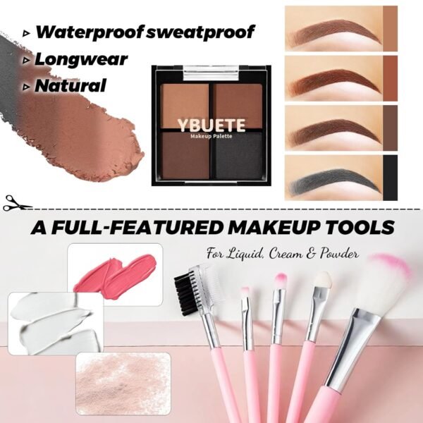 71x6DJA12eL._SL1500_.jpg Makeup Kit for Teens Girls Women, Travel & Portable Makeup Set, Cosmetic Bundle with Foundation, Eyeshadow, Lipstick, Eyeliner & Mascara