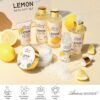 Lemon Scent Bath Spa Gift Box Set for Women - Shower Gel, Bubble Bath, Body Cream, Soap, Salt, Essential Oil