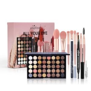 All-in-One Makeup Gift Set Carry All Makeup Kit for Women Full Kit With Makeup Bag Lipgloss Lipstick Concealer Blush Foundation Face Powder Eyeshadow Palette Cosmetic Palette #3