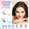 71xFYsFAMDL._SL1500_.jpg DIY Lash Extension Kit Volume Lash Clusters 30D+40D D Curl Individual 280 pcs Lashes Lash Clusters Kit Thick Eyelash Extension Kit Lash Bond Seal Lash Tweezers (30D&40D KIT)