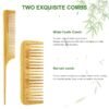 71xIB6XM9GL._SL1500_.jpg MRD Hair Brush Set, Natural Bamboo Comb Paddle Detangling Hairbrush, Wide-tooth and tail comb No Bristle, suit for Women Men and Kids Thick/Thin/Curly/Dry Hair Gift kit