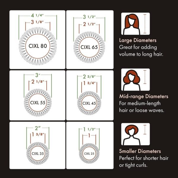 71xIhGQgrRL._SL1500_.jpg Olivia Garden Ceramic + Ion Speed XL Round Brush – Extra-Long, Thermal, Non-Electric Blowout Brush for Thick Hair – Fast-Drying Roller